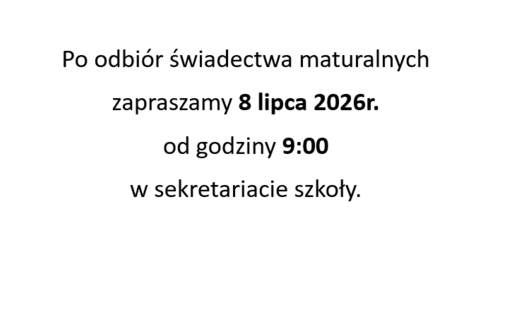 Zdjęcie do Świadectwa Maturalne