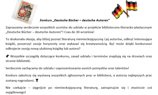 Zdjęcie do &nbsp;Konkurs &bdquo;Deutsche B&uuml;cher &ndash; deutsche Autoren&rdquo; &nbsp;
